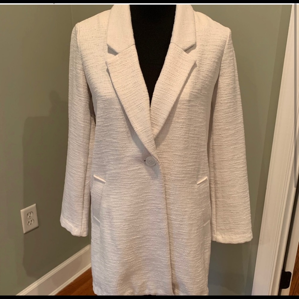 Old Navy casual Cream light ribbed jacket size medium